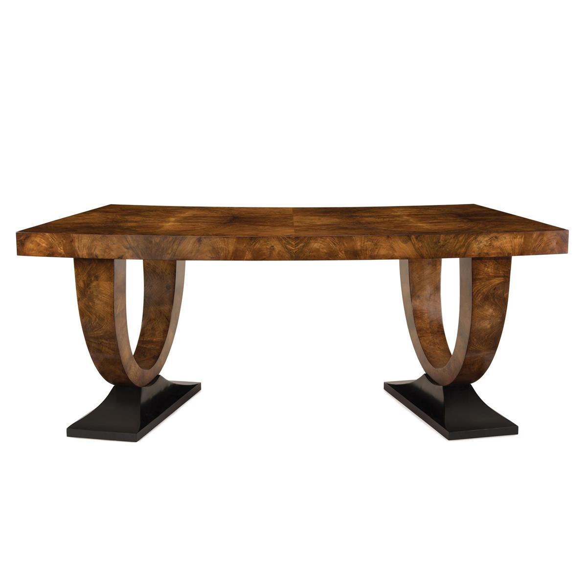 Curved Walnut Desk - Maison Vogue