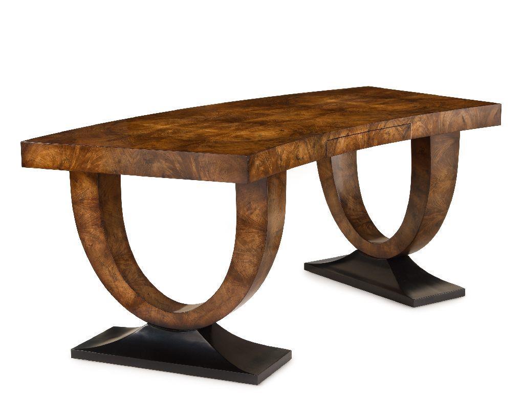 Curved Walnut Desk - Maison Vogue