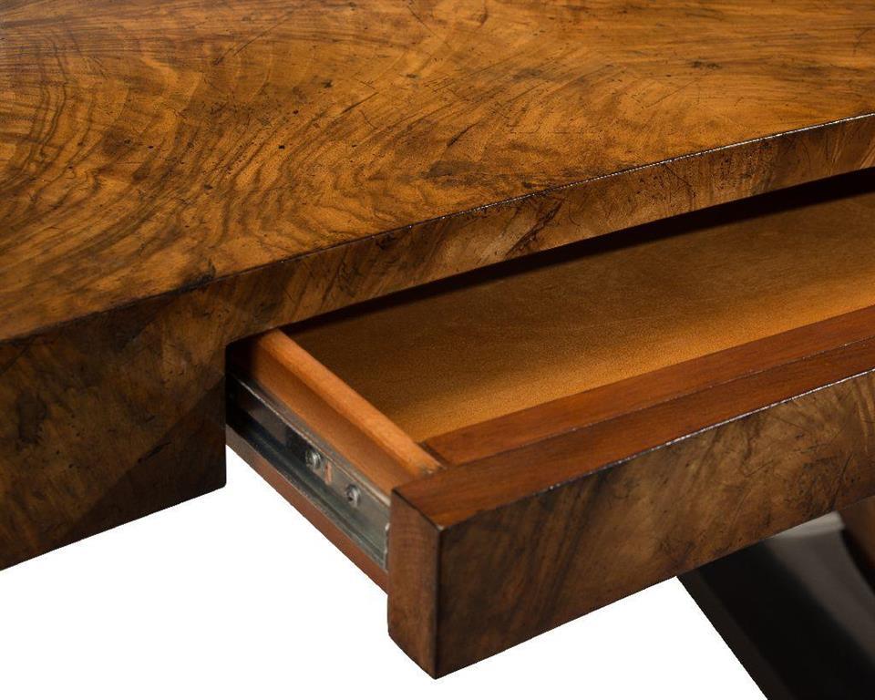 Curved Walnut Desk - Maison Vogue