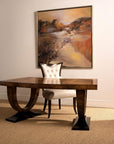 Curved Walnut Desk - Maison Vogue