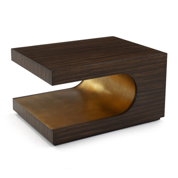 Groove Cocktail Table, Gold