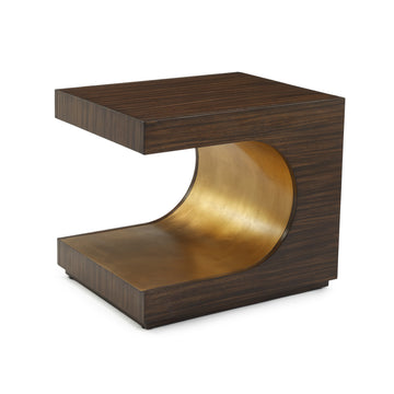 Groove Side Table, Gold