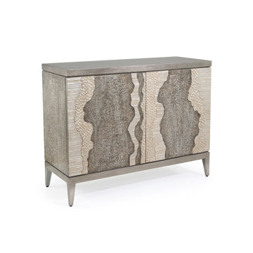 River's Edge Silver Chest with Doors - Maison Vogue