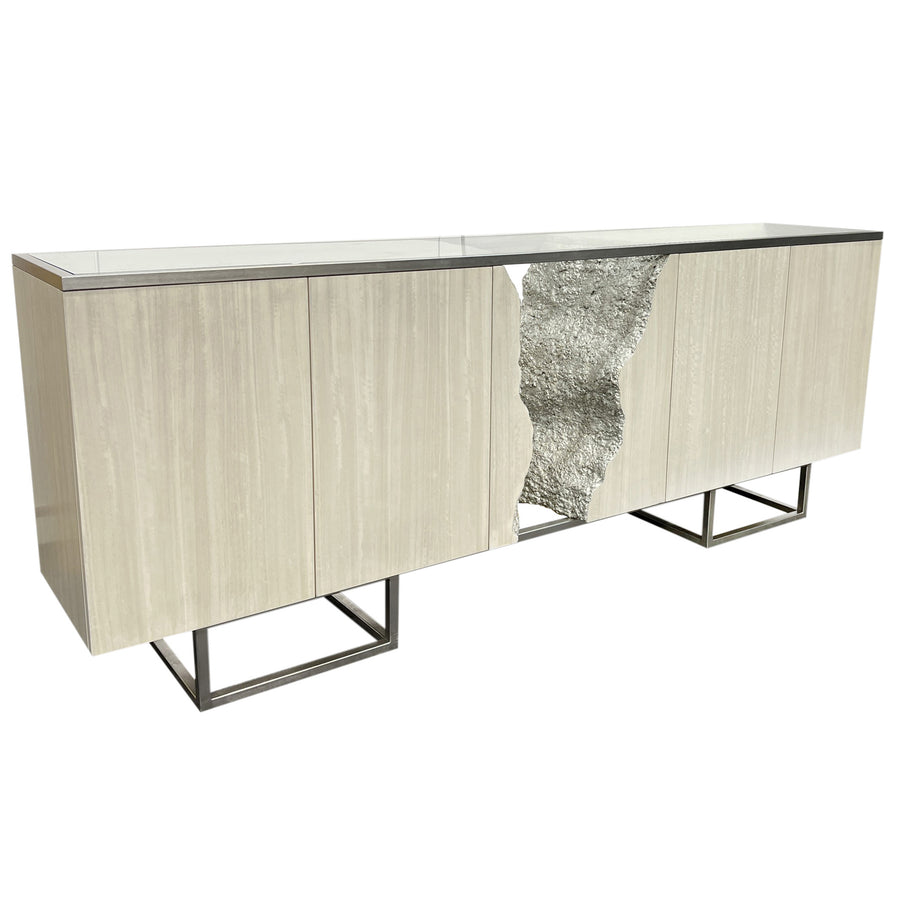 Terra Four-Door Credenza, White