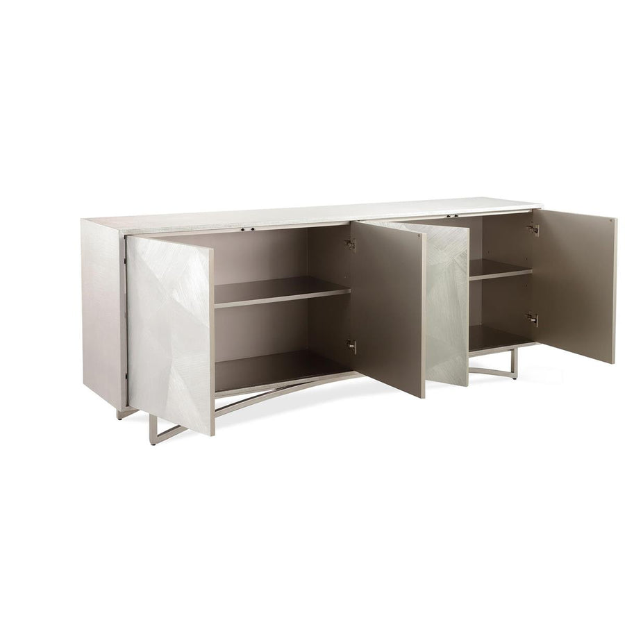Vertex Four-Door Sideboard, Silver