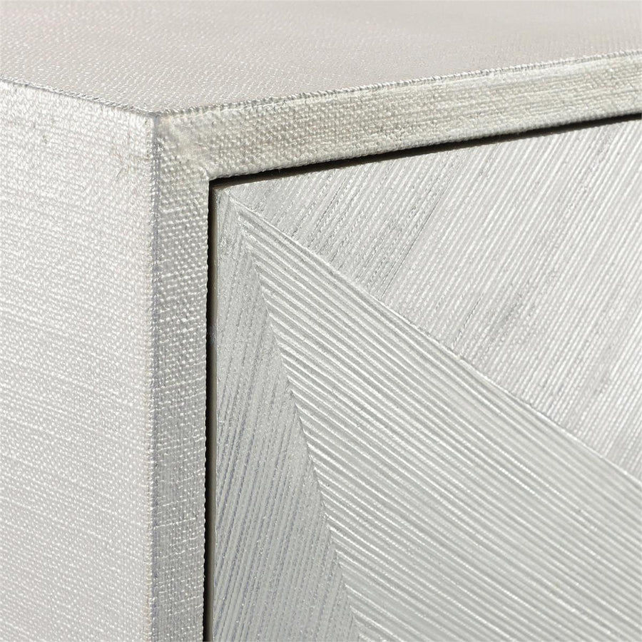 Vertex Four-Door Sideboard, Silver