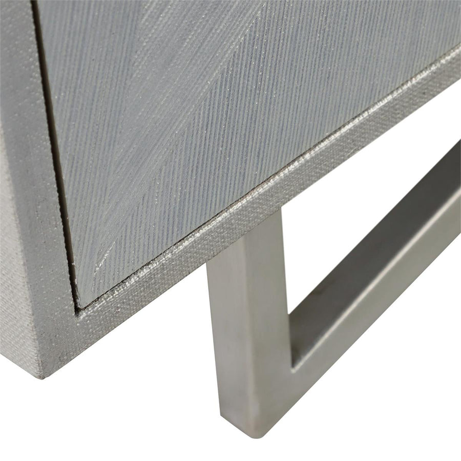 Vertex Four-Door Sideboard, Silver