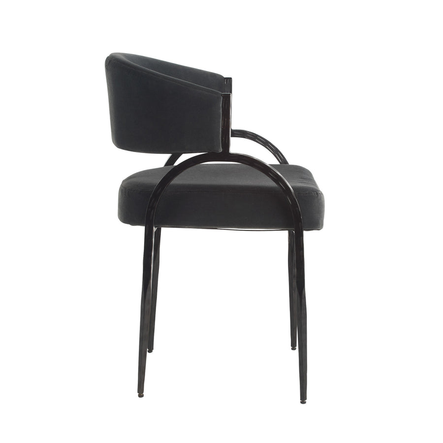 Bahati Chair-Midnight Grey Performance Velvet