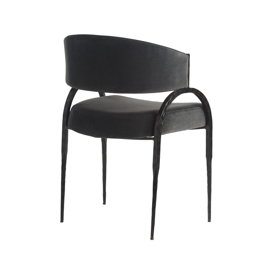 Bahati Chair-Midnight Grey Performance Velvet