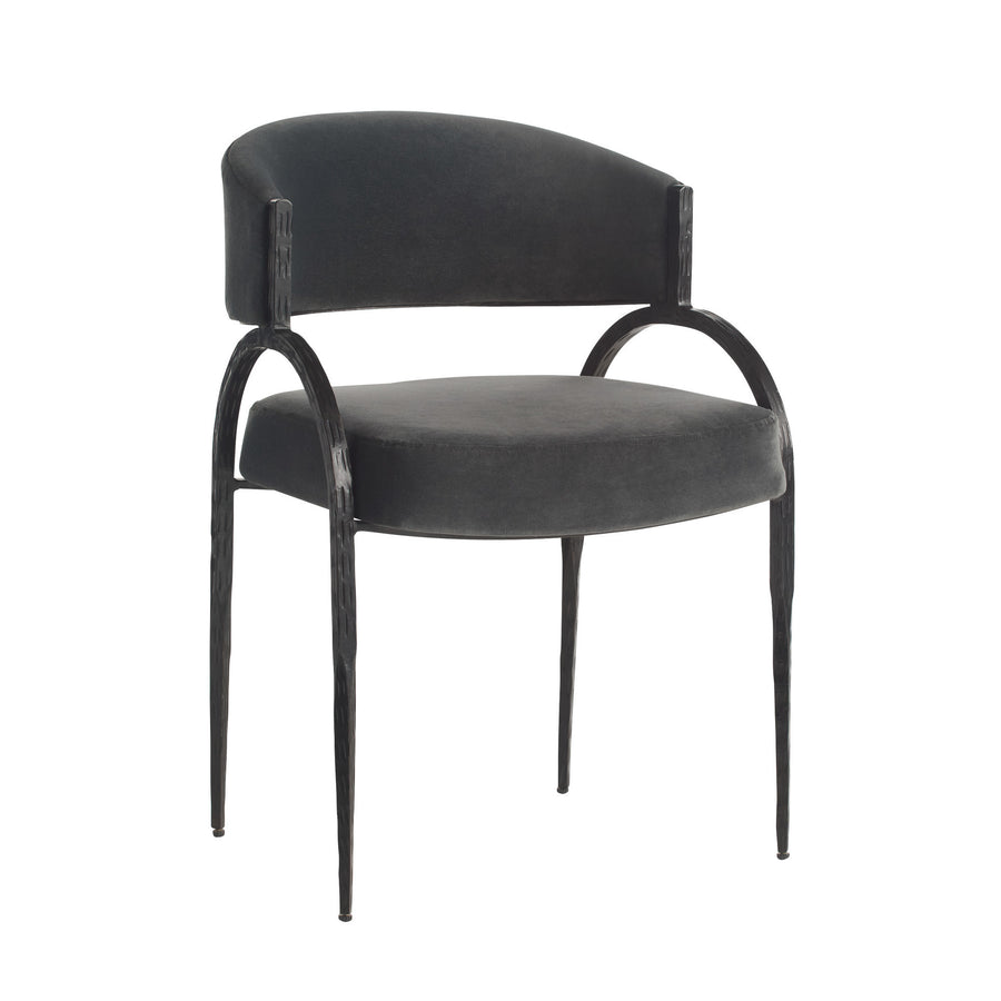 Bahati Chair-Midnight Grey Performance Velvet