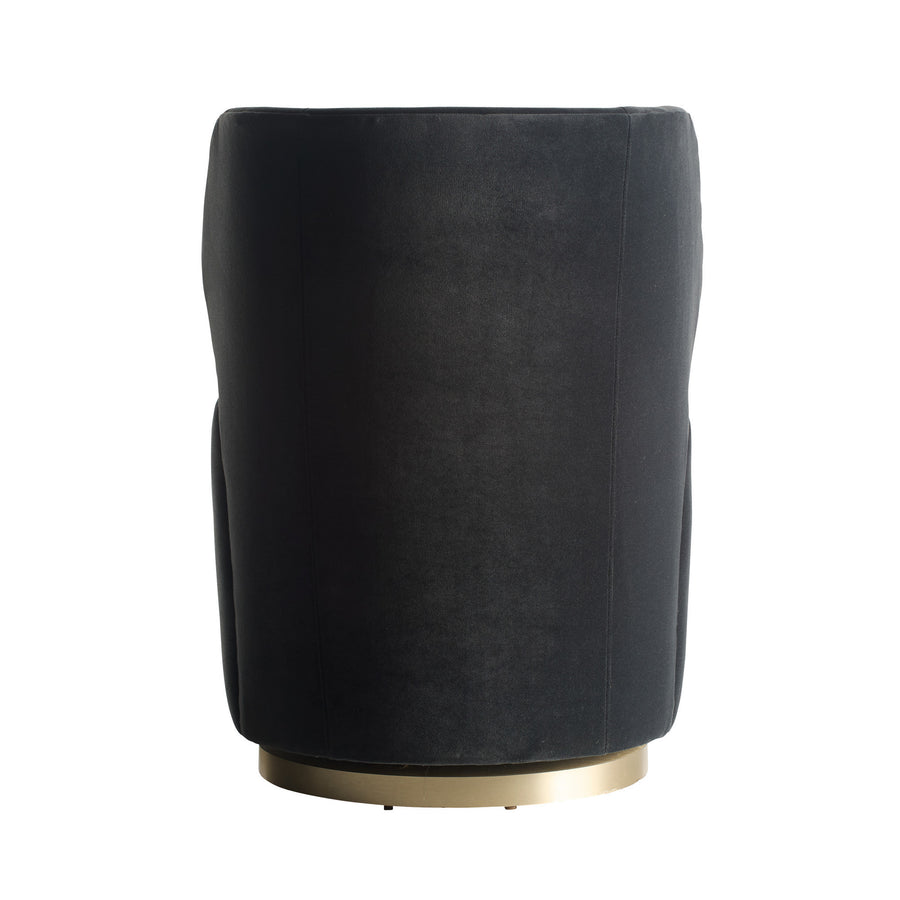 Poppy Chair Midnight Grey Performance Velvet