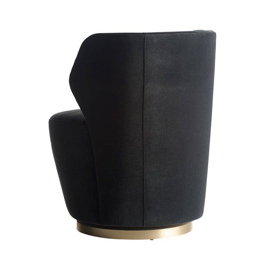 Poppy Chair Midnight Grey Performance Velvet