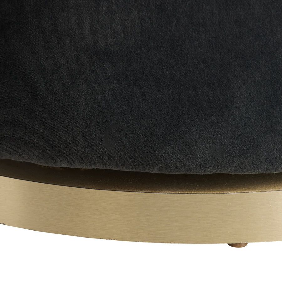 Poppy Chair Midnight Grey Performance Velvet