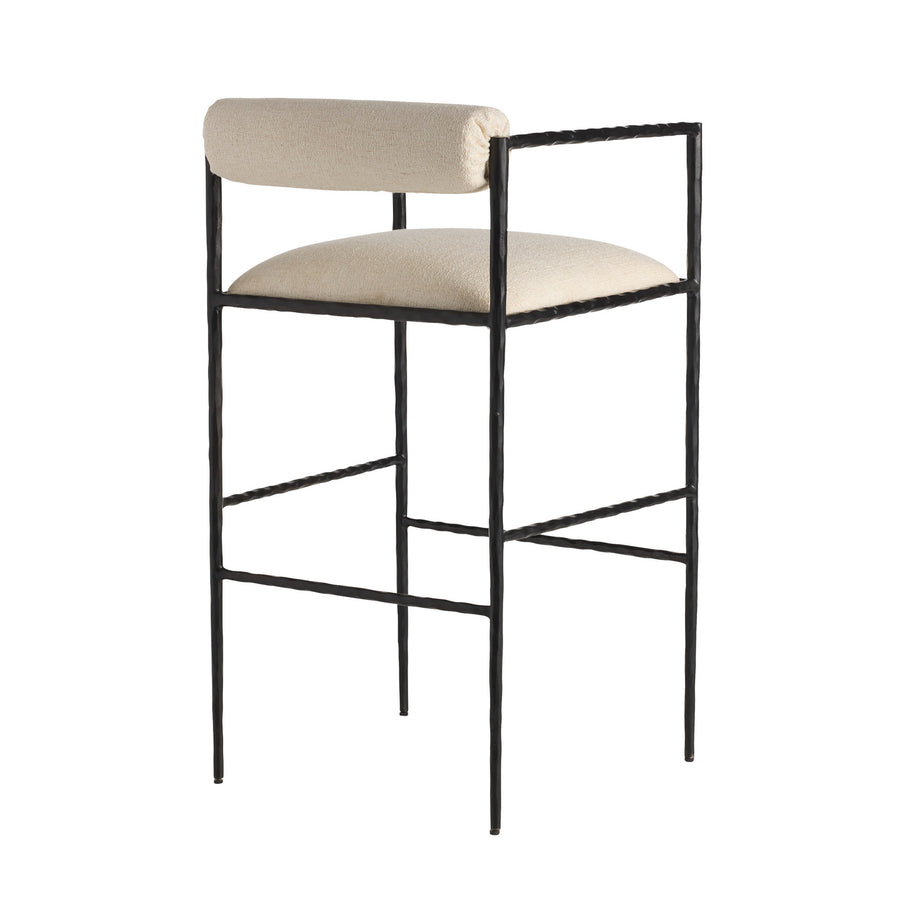 Barbana Bar Stool Oxford White Performance Fabric