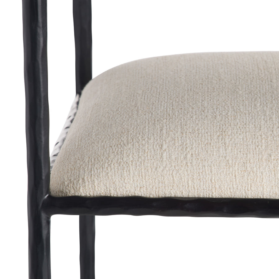 Barbana Bar Stool Oxford White Performance Fabric