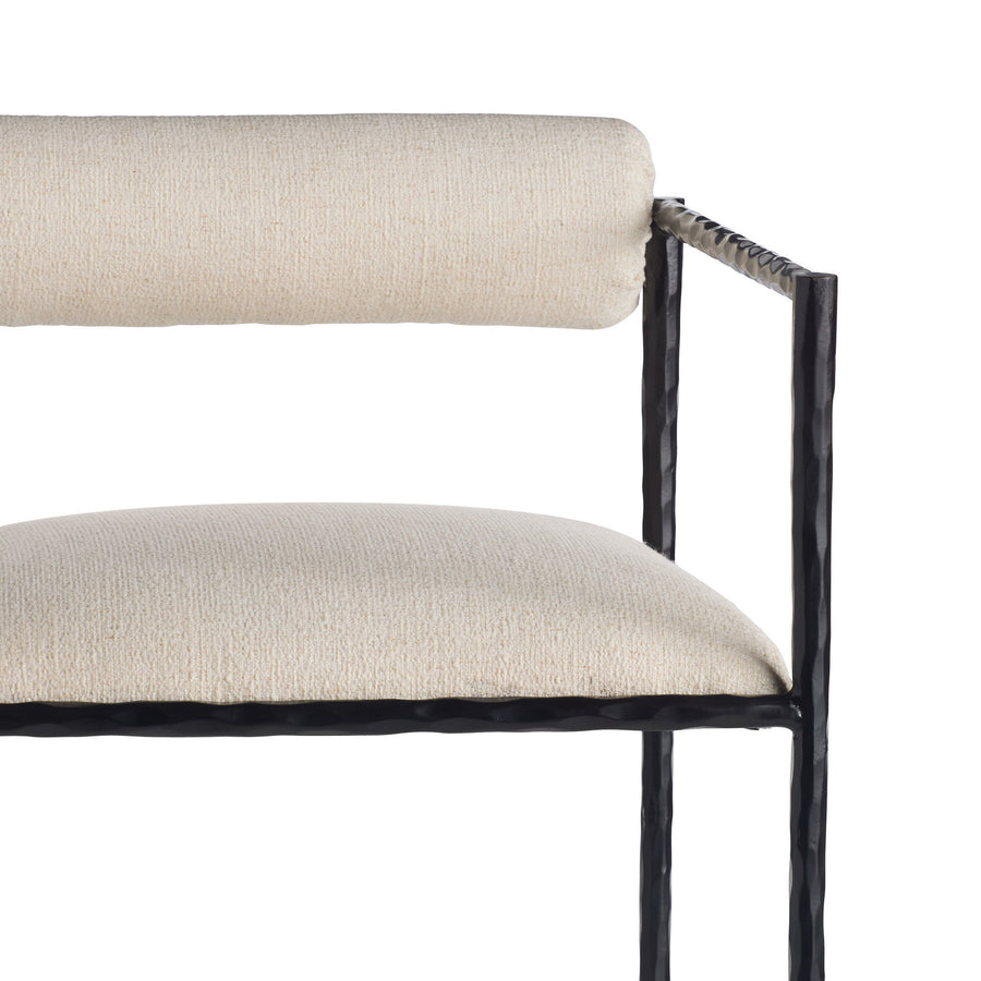 Barbana Bar Stool Oxford White Performance Fabric