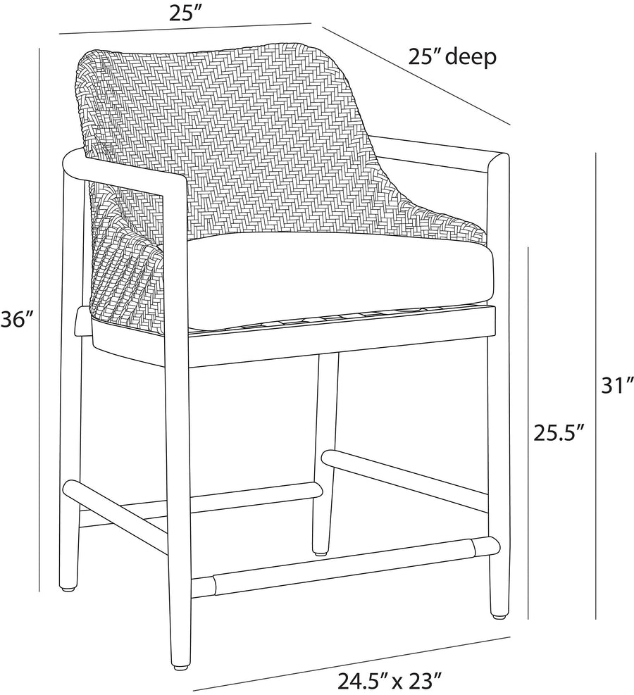 Chilton Outdoor Counter Stool