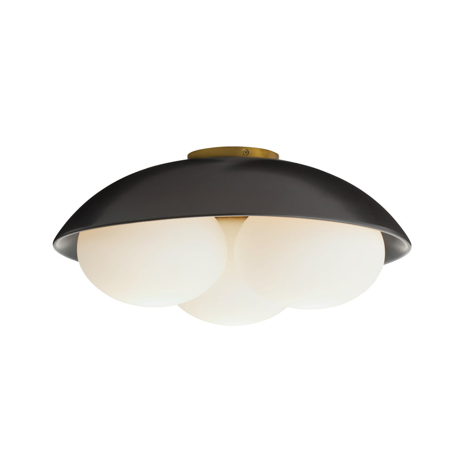 Glaze Large Flush Mount - Black