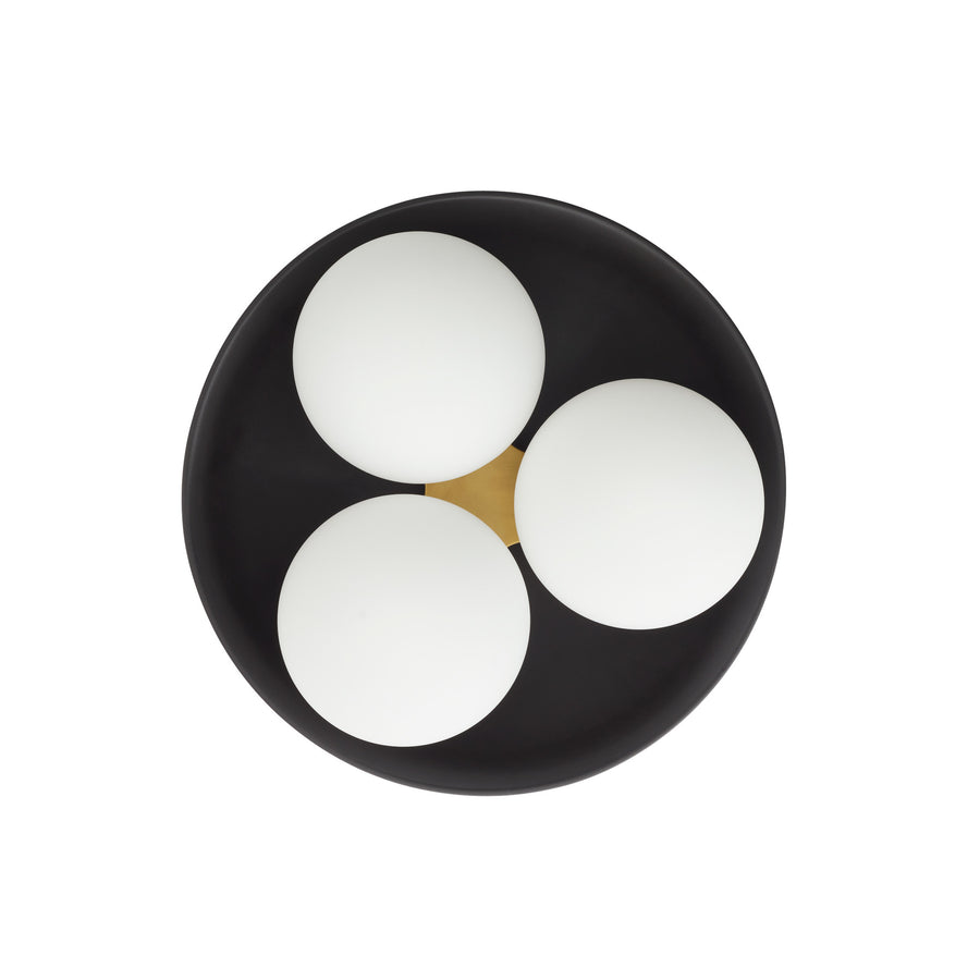 Glaze Large Flush Mount - Black