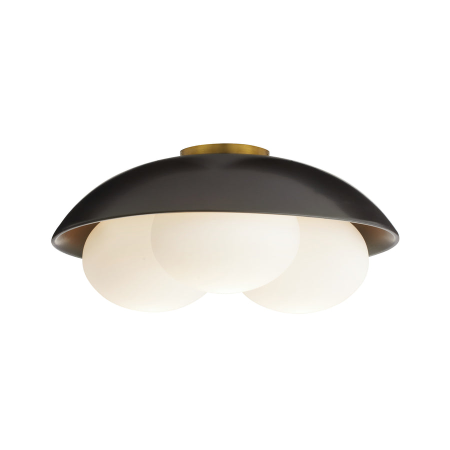 Glaze Large Flush Mount - Black