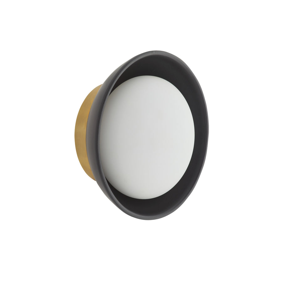 Glaze Small Sconce - Matte Black Ceramic