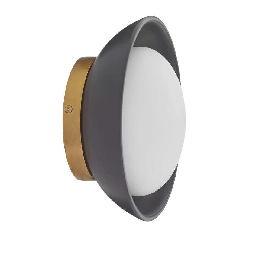 Glaze Small Sconce - Matte Black Ceramic