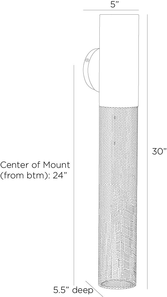 Punch Large Outdoor Sconce-Marine Grade Aged Graphite