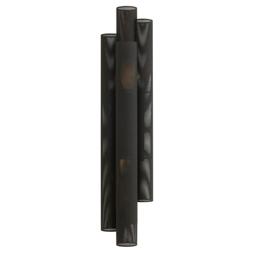 Punch Oversized Outdoor Sconce-Marine Grade Matte Black