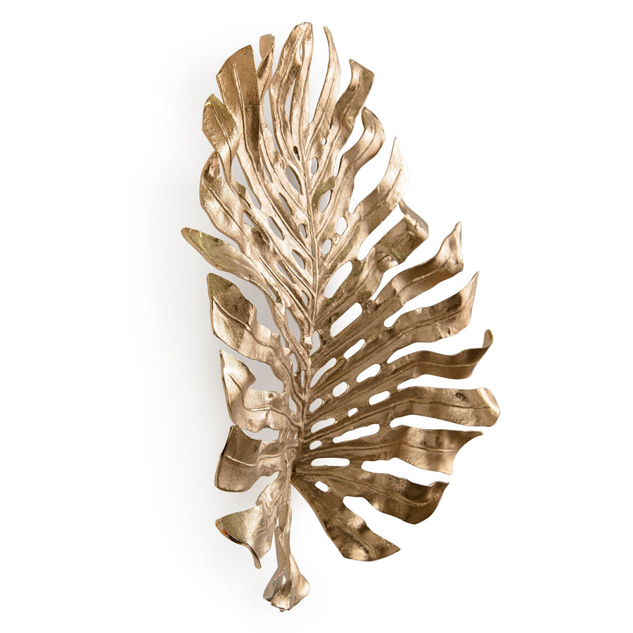 Gilded Palm Leaf Sculpture I - Maison Vogue