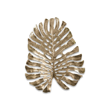 Gilded Palm Leaf Sculpture II - Maison Vogue