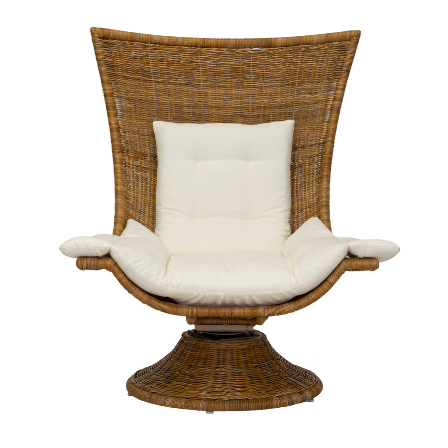 Healdsburg Wicker Swivel Chair