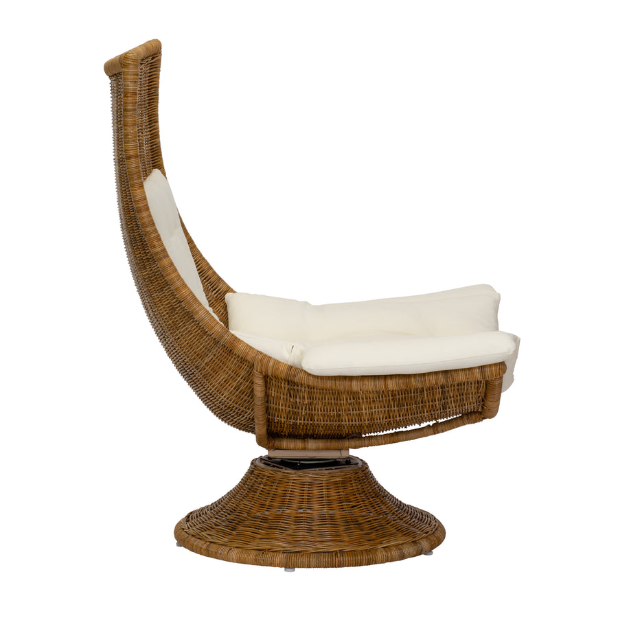 Healdsburg Wicker Swivel Chair