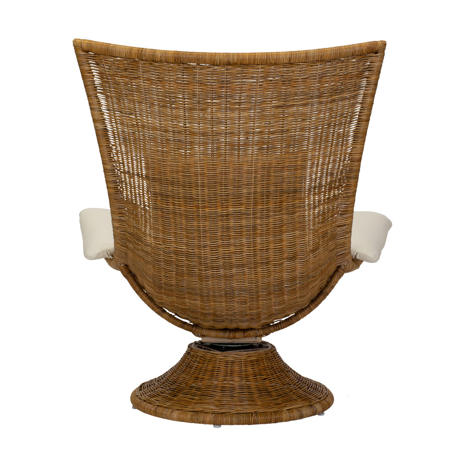 Healdsburg Wicker Swivel Chair