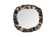 Stacked Pebble Petrified Mirror, Mixed