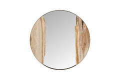 Petrified River Mirror, Brass Frame, Large