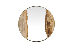 Petrified River Mirror, Brass Frame, Small