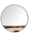 Petrified Slice Mirror, Black Frame, Large