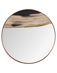 Petrified Slice Mirror, Copper Frame, Medium