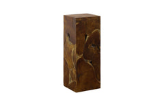 Teak Slice Pedestal Square, MD