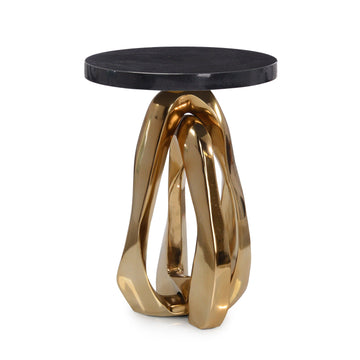Kaari Side Table, Champagne Gold - Maison Vogue