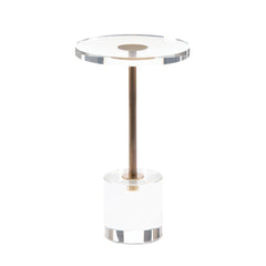 Brass And Acrylic Martini Side Table