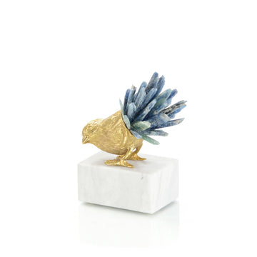 Brass Bird and Cyanite Sculpture II - Maison Vogue