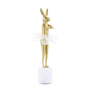 Ballerina Bunny Sculpture on Marble Base I