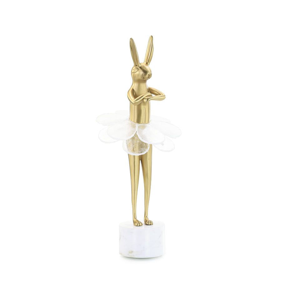 Ballerina Bunny Sculpture on Marble Base II