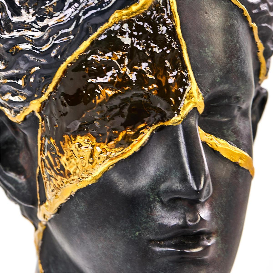 Fragmented Bust on Marble Base