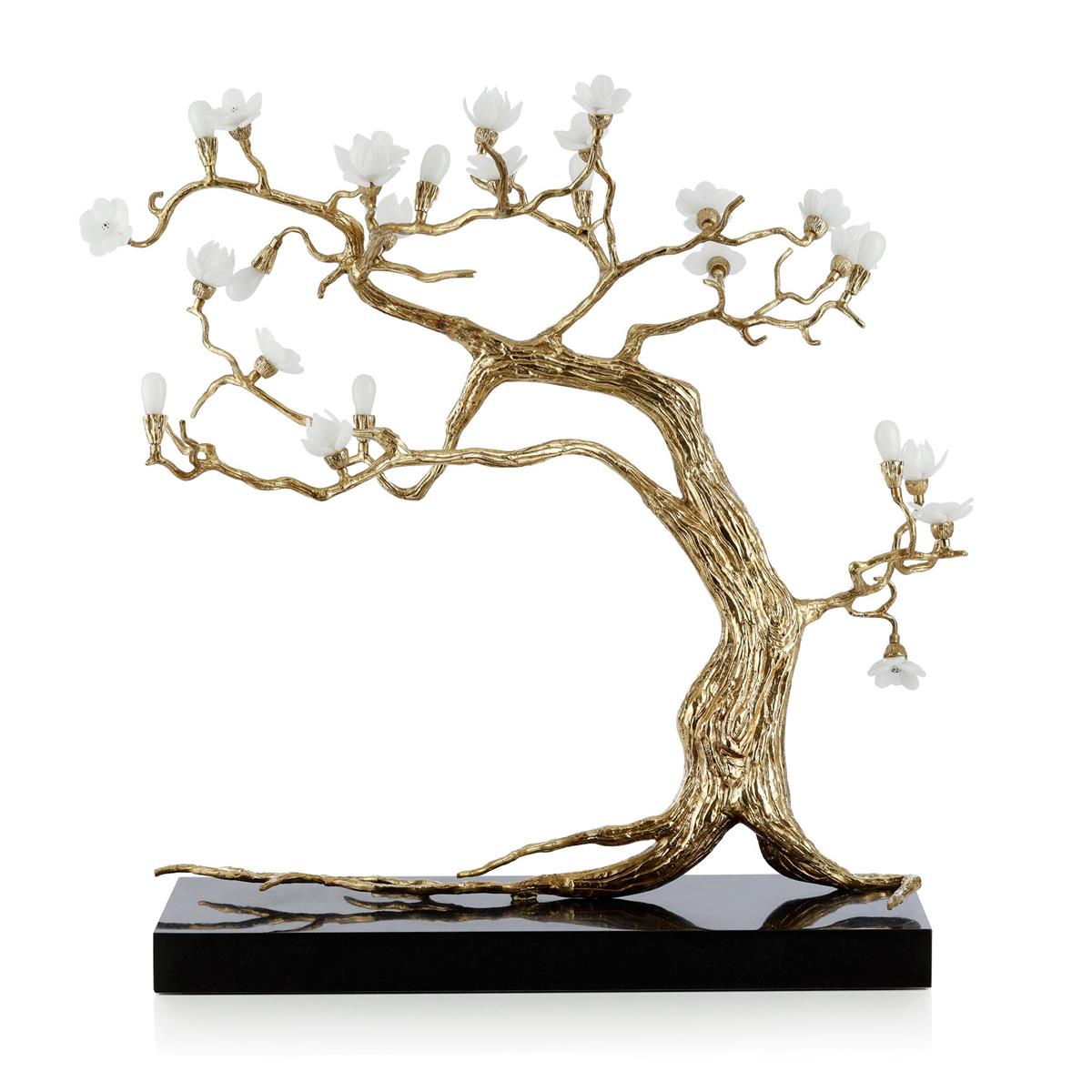 Sakura Sculpture on Marble, Brass