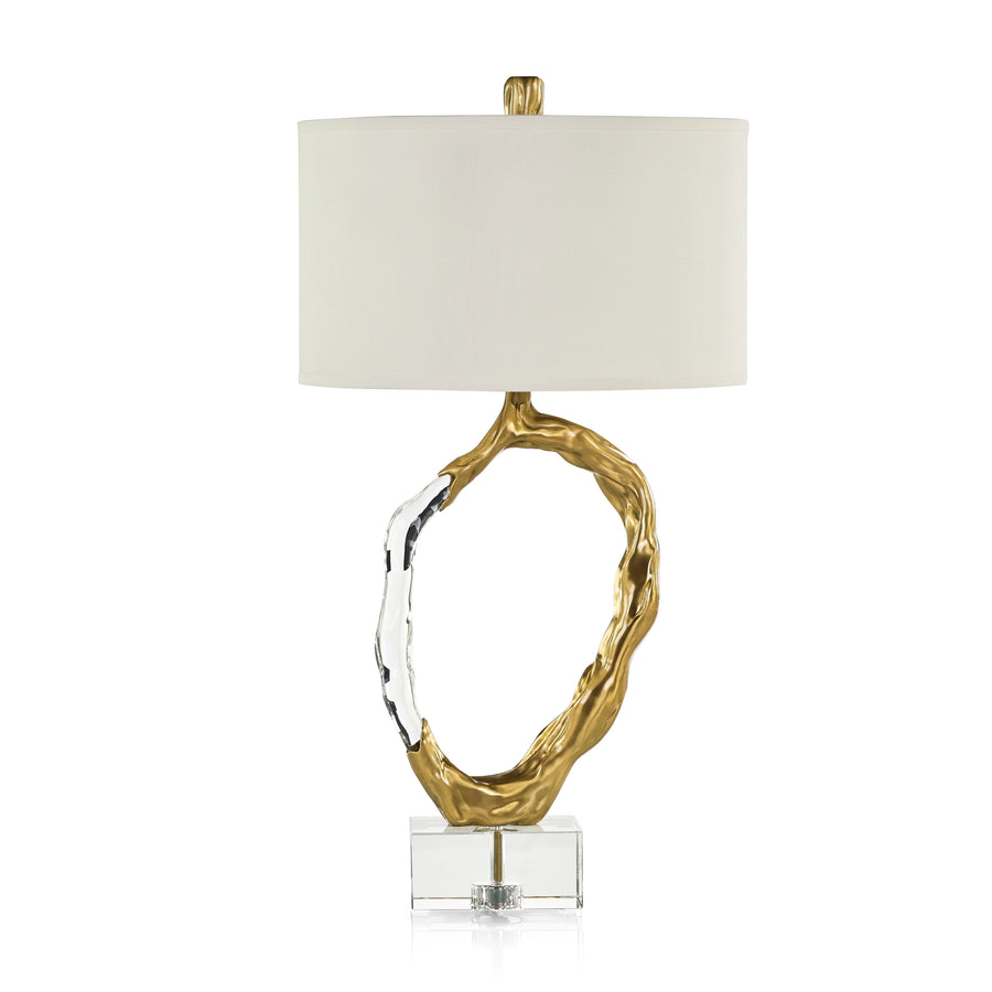 Metallic Ice Table Lamp, Brass