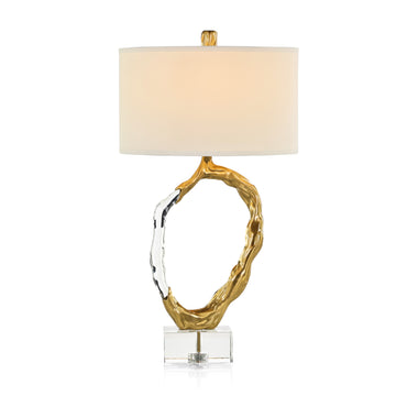 Metallic Ice Table Lamp, Brass