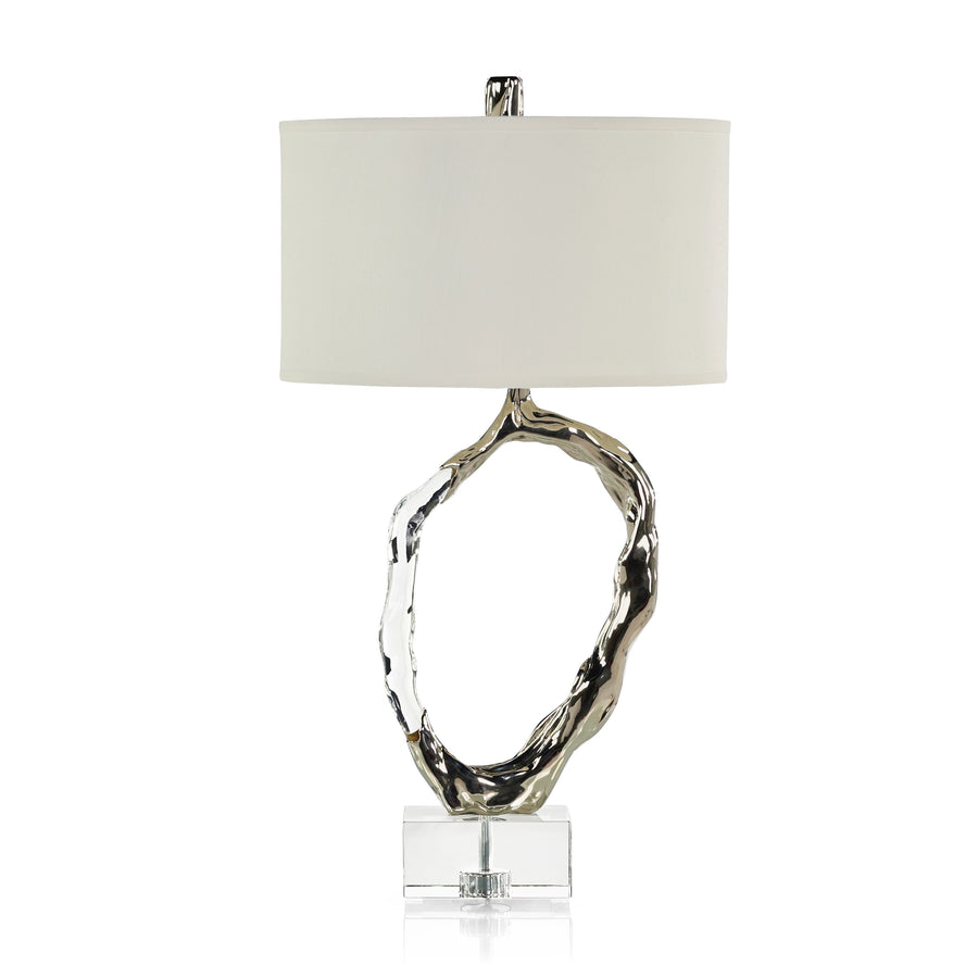 Metallic Ice Table Lamp, Silver