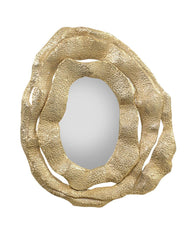 Brutalist Triple-Frame Mirror-Brass - Maison Vogue